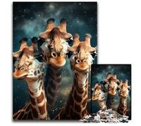 Galaxy Giraffe Jigsaw Puzzles for Adults 1000 Piece cardboard Jigsaw Puzzles for Adults for Birthdays And Holidays 26X38CM/10.23x14.96inch