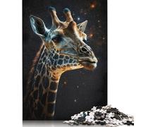 Galaxy Giraffe Puzzle Relax Challenge Toy Paper Rectangular Jigsaw Puzzle for Boy Or Girl 1000pcs (75x50cm)