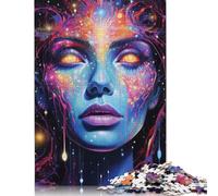 Galaxy Girl No4 Jigsaw Puzzles Puzzles for Adults Kids. 1000 Piece Whimsical Challenge Toy Educational Games Home Decoration for Adults& Kids Age 14 Years Up 1000pcs (38x26cm)