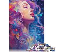 Galaxy Girl No7 Jigsaw Puzzles Puzzle for Adults Kids. 1000 Piece Impossible Challenge Toy Educational Games Home Decoration for Adults& Kids Age 14 Years Up 1000pcs (75x50cm)