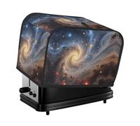 Galaxy Glitter Nebula Toaster Cover 2 Slice, Waterproof Bread Machine Covers with Pockets Universal Size Kitchen Small Appliance Cover with Handle, Dust and Fingerprint Protection