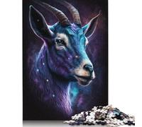Galaxy Goat Space Puzzles 500 Piece Jigsaws for Adults Learning Educational Toys Family Games Festival Birthday Gifts 500pcs (52x38cm)