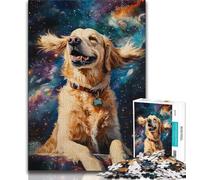 Galaxy Golden Retriever Adult Jigsaws 1000 Pieces Difficult,Challenging Family Activity Games DIY Toy for Home Wall Decor Gifts (75x50cm)