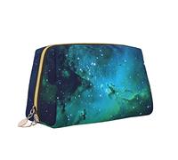 Galaxy Green Print Makeup Bag Portable Versatile Toiletry Bag Large Capacity Cosmetic Bag for Women
