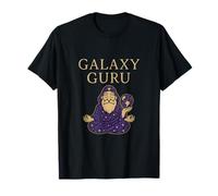 Galaxy Guru Meditation Cosmic Wisdom Design T-Shirt