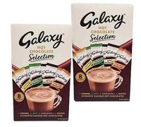 Galaxy Hot Chocolate Multipack - 8 Sachets 25g- Caramel, Mint, Orange & Classic Flavours - Luxury Instant Hot Chocolate Sachets - Winter Drink & Christmas (2 Pack)