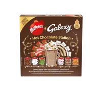 Galaxy Hot Chocolate Station | Hot Chocolate Gift Set Featuring Galaxy & Maltesers Hot Chocolate Sachets | Create your own hot chocolate experience with 6 toppings | Pack of 1, 15 Piece Set
