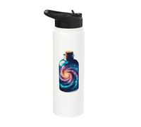 Galaxy in a Bottle Cosmic Swirl Glass Jar Universe Vibrant Stainless Steel Insulated Water Bottle
