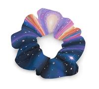 Galaxy in The Universe Hair Scrunchies for Women No Damage, Soft Elastic Hair Ties with Fashionable Printed Patterns, Satin Scrunchy Hairbands for Ponytail, Bun, Workout & Sleep