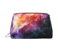 Galaxy in The Universe Leather Hand-Held Zipper Makeup Bag Storage Bag Portable Lipstick Pouch Toiletry Bag
