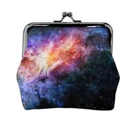 Galaxy In The Universe Lightweight Wallet Minimalist Wallet For Daily Commute And Travel Adventures, Black, One Size, Art Deco