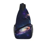 Galaxy In The Universe Print Adjustable And Padded Chest Bag With Shoulder Strap Shoulder Bag For Travel, Work And Daily Use