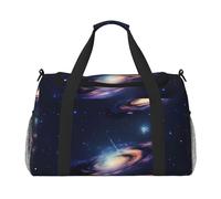 Galaxy in The Universe Print Ample Space Travel Duffle Bag Stylish with Waterproof Zipper for Airplane Gym