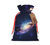 Galaxy In The Universe Print Christmas Bag Holiday Present Sack Xmas For Seasonal Decor Gift Wrapping