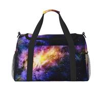 Galaxy in The Universe Print Everyday Use Travel Duffle Bag Large Capacity Travel Bag Stylish Functional Bag, Black, One Size