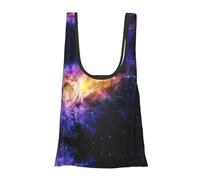 Galaxy in The Universe Print Foldable Reusable Grocery Bag Lightweight Shopping Tote for Groceries Travel Beach Eco-Friendly Compact Adventure Tote