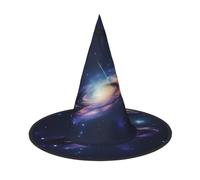 Galaxy In The Universe Print Halloween Witch Hat Carnival Cap Cosplay | Foldable Costume Accessories Men Women Family Gatherings Themed Party