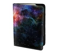 Galaxy in The Universe Print Passport Holder for Travel,Wallet Case RFID Blocking Leather Card Slot Protector