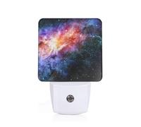 Galaxy in The Universe Print Plug-in Night Light for Bedroom Hallway Bathroom Mounted Lighting Dorm Home Decor