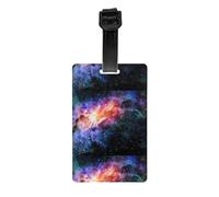 Galaxy in The Universe Print PVC Luggage Tag Versatile ID Holder for Strollers and Bags Practical Travel Accessory Multi-Use