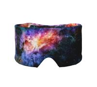Galaxy in The Universe Print Sleep Eye and Ear Muffs Mask - Adjustable Yoga Travel Headband, Keep Warm Shading Comfortable Aid