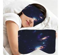 Galaxy in The Universe Print Sleep Mask,Coverage Eye Mask,Soft Breathable Blindfold for Travel Nap Work