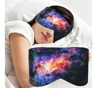 Galaxy in The Universe Print Sleeping Mask Reversible Full Face Coverage Travel Eye Shield