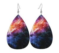 Galaxy In The Universe Print Teardrop Earrings Dangle For Women Fashion Jewelry Festival Daily Wear Accessory