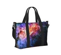 Galaxy in The Universe Print Women Men Travel Hand Bag Foldable Weekend Short Trips Vacation Tote Shoulder Bags