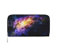 Galaxy in The Universe Print Women Wallet Trendy Travel-Friendly 7.9X3.9in Casual Clutch Purse Gift for Ladies, Black, One Size, Art