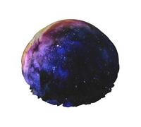 Galaxy in The Universe Printed Hair Wrap, Double Layer Shower Cap For Women, Reusable Hair Protector For Bathing