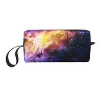 Galaxy in The Universe Prints Travel Makeup Bag Makeup Pouch, Portable Simple Zippered Makeup Organizer Case for Women