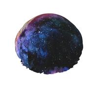 Galaxy In The Universe Shower Cap For Women, Elastic And Reusable,Double Waterproof Layers Bathing Hat