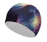 Galaxy in The Universe Swim Cap for Women Men,Swimming Cap-Comfortable Flexible,Swim Hat for Long Thick Curly Hair & Braids Hair