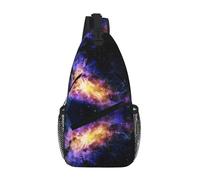 Galaxy In The Universe Unisex Chest Sling Bag With Multi-Pocket Design,Large Capacity Crossbody Bag Durable Polyester Adjustable Strap For Daily Commute Travel