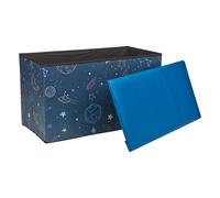 (Galaxy) Kids Toy Storage Chest & Ottoman Bench 60cm, Collapsible