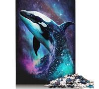 Galaxy Killer Whale Jigsaw Puzzle 500 Piece Jigsaw Puzzles Game for Adults And Wooden Puzzles Educational Toys 500pcs (52x38cm)