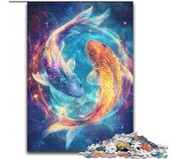Galaxy Koi 1000 Pieces Jigsaw Puzzle For Adults Teens, Help The Brain Exercise Addictive Toys to Cultivate Patience Unique Challenge Game (50x75cm)