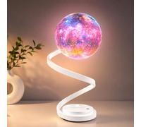 Galaxy Lamp 36cm - 3D Printed Moon Lamp 15cm Orb, USB Powered Touch Control Night Light with Curved Stand, Warm Ambient Bedside Lamp for Bedroom Décor & Gifts
