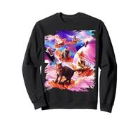 Galaxy Laser Cat Bacon - Space Bacon Cats Sweatshirt