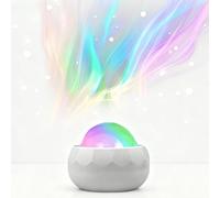 Galaxy Light Projector - Portable Star Lamp for Room Ambiance | Led Galaxy Projector with Colorful Nebulas Effect Lights, Relaxing Night Light for Home Nursery Party Meditation Indoor Outdoor, White