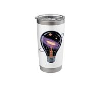 Galaxy Lightbulb Space Concept Cosmic Innovation Stainless Steel Insulated Tumbler