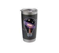 Galaxy Lightbulb Space Concept Cosmic Innovation Stainless Steel Insulated Tumbler