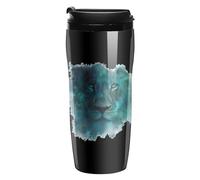 Galaxy Lion Face Tie-Dye Coffee Cup Reusable Travel Mug Double Wall Thermal Insulated with Lid Hot Cold Drinks