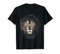 Galaxy Lion Head Big Cat Lover Cosmic Space Leo Star Graphic T-Shirt