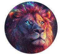 Galaxy Lion Puzzle 1000 Pieces Jigsaw 1000 Pieces Round Puzzles for Adults DIY Art Decor, 67.5x67.5cm