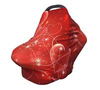 Galaxy Love Heart Nursing Cover 360° Full Coverage Romantic Stretch Scarf for Breastfeeding and Car Seat Cover Fit for Most Pushchairs and Prams