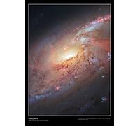 Galaxy M106 - Hubble Space Telescope Poster - A1 Size - 59.4 x 84.1 cm - Paper Laminated