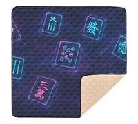 Galaxy Mahjong Cute Foldable Baby Playmat for Floor Washable Tummy Time Mat for Baby Toddler Infant, 50'' x 50''
