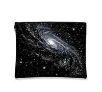 Galaxy Makeup Bag, Starry Cosmos Cosmic Travel Pouch for Women, Portable Small Zipper Cosmetic Organizer, Space-Themed Gift Toiletry Bag, Festival Accessories, Black, 7x9 Inch, Galaxy